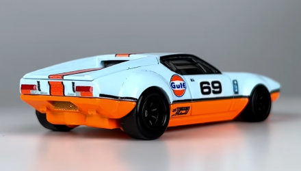 Машинка Premium Hot Wheels 2шт De Tomaso Pantera Gulf та Транспортер Second Story Lorry Team Transport 1:64 FLF56/HKF43 Blue - Retromagaz, image 3