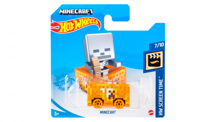 Машинка Базова Hot Wheels Minecraft Minecart Screen Time 1:64 GRX95 Orange - Retromagaz, image 1