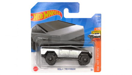 Машинка Базова Hot Wheels Tesla Cybertruck Hot Trucks 1:64 HCV57 Silver - Retromagaz, image 1