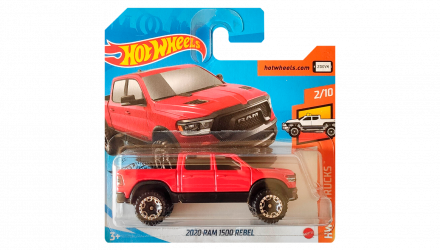 Машинка Базовая Hot Wheels 2020 RAM 1500 Rebel Hot Trucks 1:64 GHB31 Red - Retromagaz, image 1