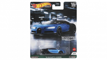 Машинка Premium Hot Wheels '16 Bugatti Chiron Exotic Envy 1:64 GRJ76 Blue - Retromagaz, image 1