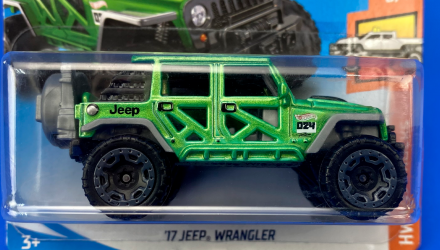 Машинка Базовая Hot Wheels '17 Jeep Wrangler Hot Trucks 1:64 FJY56 Green - Retromagaz, image 2