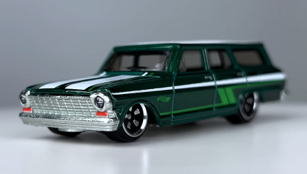 Тематическая Машинка Hot Wheels '64 Chevy Nova Hot Wagons 1:64 HWR56/HRR89 Green - Retromagaz, image 2