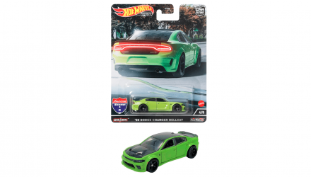 Машинка Premium Hot Wheels '20 Dodge Charger Hellcat American Scene 1:64 HCK04 Green - Retromagaz, image 6