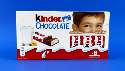 Шоколад Молочный Kinder Chocolate 8 Pieces 100g - Retromagaz, image 1