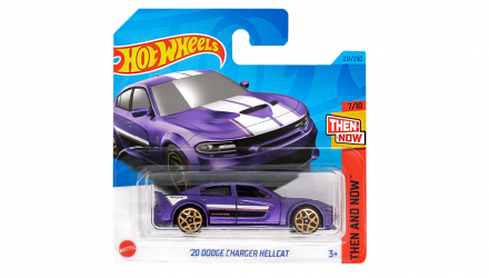 Машинка Базова Hot Wheels '20 Dodge Charger Hellcat Then and Now 1:64 HKJ45 Purple - Retromagaz, image 1