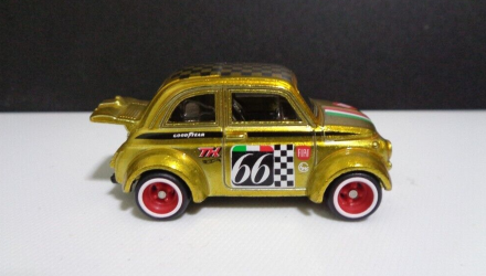 Машинка Базова Hot Wheels '60s Fiat 500D Modificado Super Treasure Hunt STH Compact Kings 1:64 HTF34 Gold - Retromagaz, image 3