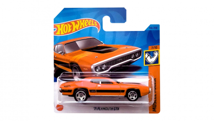 Машинка Базовая Hot Wheels '71 Plymouth GTX Muscle Mania 1:64 HKJ56 Orange - Retromagaz, image 1