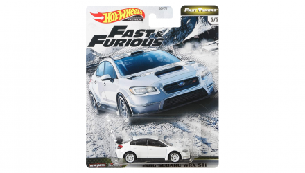 Машинка Premium Hot Wheels 2016 Subaru WRX STI Fast & Furious 1:64 GJR66 White - Retromagaz, image 1