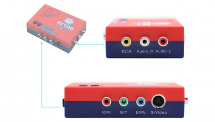 Адаптер Комбинированный RetroScaler N64 2X AV to HDMI Converter and Line-Doubler Red Blue Новый - Retromagaz, image 4