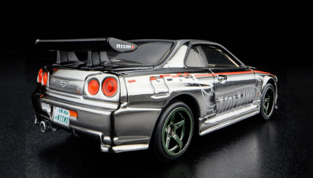 Машинка Premium Hot Wheels Nissan Skyline GT-R (BNR34) Red Line Club RLC 1:64 HGK73 Silver - Retromagaz, image 2