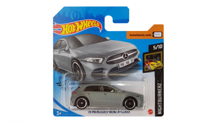 Машинка Базовая Hot Wheels '19 Mercedes-Benz A-Class Nightburnerz 1:64 GHF60 Grey - Retromagaz, image 1