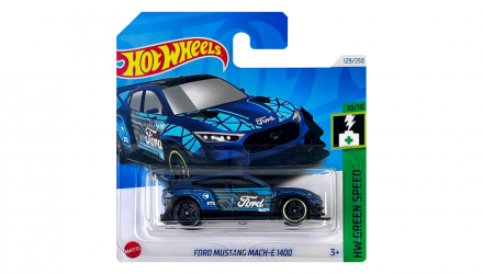 Машинка Базова Hot Wheels Ford Mustang Mach-E 1400 Treasure Hunts Green Speed 1:64 HTF20 Blue - Retromagaz, image 1