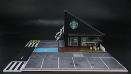 Діорама G-Fans Cafe Starbucks Кав'ярня з Підсвіткою 1:64 - Retromagaz, image 1