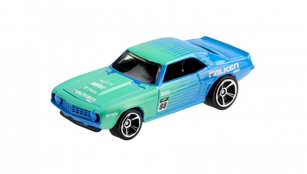 Машинка Базовая Hot Wheels '69 Copo Camaro Falken Speed Graphics 1:64 GRY44 Light Blue - Retromagaz, image 3