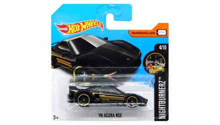 Машинка Базова Hot Wheels '90 Acura NSX Nightburnerz 1:64 DVC36 Black - Retromagaz, image 1