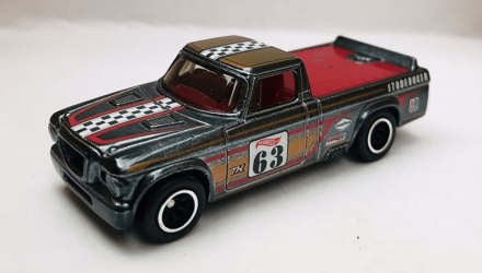 Машинка Базовая Hot Wheels '63 Studebaker Champ Super Treasure Hunt STH Hot Trucks 1:64 HCY14 Black - Retromagaz, image 4