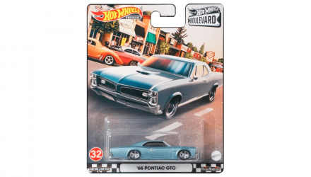 Машинка Premium Hot Wheels '66 Pontiac GTO Boulevard 1:64 GRM02 Light Blue - Retromagaz, image 1