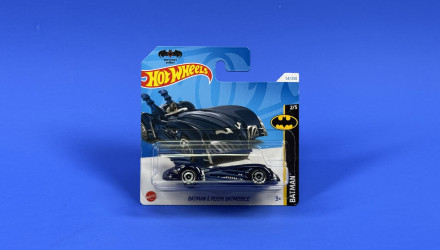 Машинка Базовая Hot Wheels Batman & Robin Batmobile Batman 1:64 HRY54 Black - Retromagaz, image 1