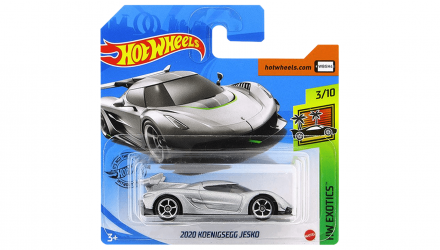 Машинка Базовая Hot Wheels 2020 Koenigsegg Jesko Exotics 1:64 GHB39 Silver - Retromagaz, image 1