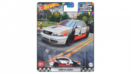 Машинка Premium Hot Wheels Audi S4 Quattro Boulevard 1:64 GJT68/HKF30 White - Retromagaz, image 1