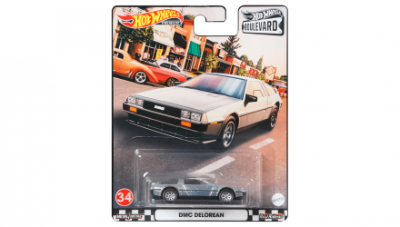 Машинка Premium Hot Wheels DMC Delorean Boulevard 1:64 HCM79 Metallic Silver - Retromagaz, image 1