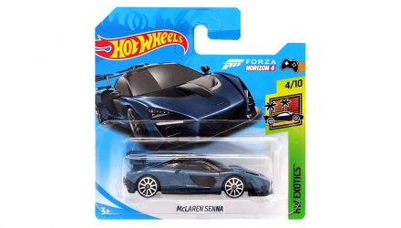 Машинка Базова Hot Wheels Forza Horizon 4 McLaren Senna Exotics 1:64 FYB46 Dark Blue - Retromagaz, image 1