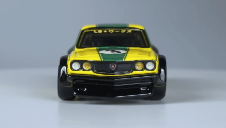 Машинка Premium Hot Wheels Mazda RX-3 Japan Historics 1:64 HRV84 Yellow - Retromagaz, image 4