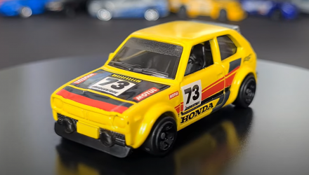 Машинка Базова Hot Wheels '73 Honda Civic Custom Compact Kings 1:64 HTC19 Yellow - Retromagaz, image 2