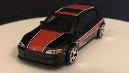 Тематическая Машинка Hot Wheels '92 Honda Civic EG '90s Street Scene 1:64 JCB56 Black - Retromagaz, image 1