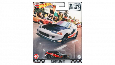 Машинка Premium Hot Wheels Honda Civic EG Custom Version Boulevard 1:64 GRM05 Silver - Retromagaz, image 1