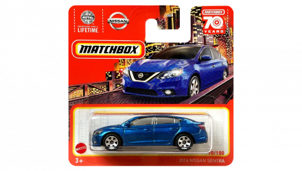 Машинка Большой Город Matchbox 2016 Nissan Sentra Metro 1:64 HLC53 Blue - Retromagaz, image 1