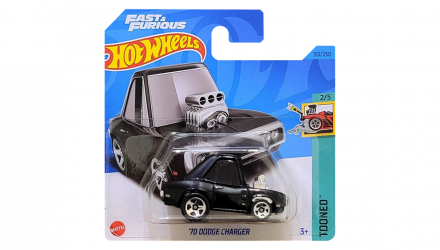 Машинка Базовая Hot Wheels Fast & Furious '70 Dodge Charger Tooned 1:64 HKG57 Black - Retromagaz, image 1