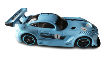 Машинка Базовая Hot Wheels '16 Mercedes-AMG GT3 Race Day 1:64 FYD75 Light Blue - Retromagaz, image 4