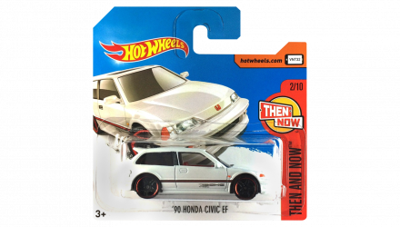 Машинка Базовая Hot Wheels '90 Honda Civic EF Then and Now 1:64 DVB00 White - Retromagaz, image 1