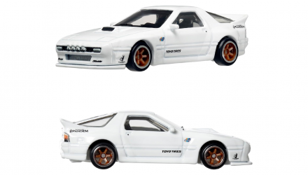 Машинка Premium Hot Wheels 2шт '04 Mazda Mazdaspeed Miata / RX7 FC Pandem 2-Packs 1:64 HRR75 Grey - Retromagaz, image 2