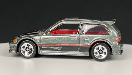 Тематическая Машинка Hot Wheels '90 Honda Civic EF Honda 1:64 HDH17 Grey - Retromagaz, image 4