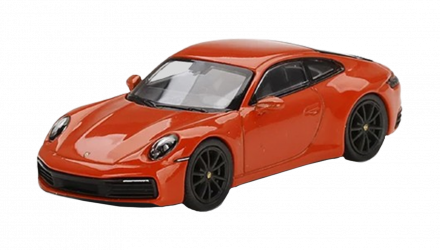 Машинка Premium MINI GT Porsche 911 (992) Carrera 4S 1:64 Orange - Retromagaz, image 1