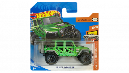 Машинка Базовая Hot Wheels '17 Jeep Wrangler Hot Trucks 1:64 FJY56 Green - Retromagaz, image 1