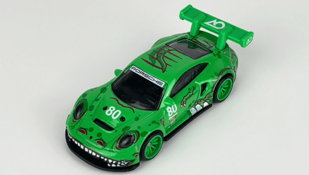 Машинка Premium Hot Wheels "Rexy" Porsche 911 GT3 R (992) Race Day 1:64 HRV72 Green - Retromagaz, image 2