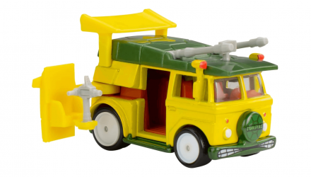 Машинка Premium Hot Wheels Teenage Mutant Ninja Turtles Party Wagon Pop Culture 1:64 HXF04 Yellow - Retromagaz, image 4