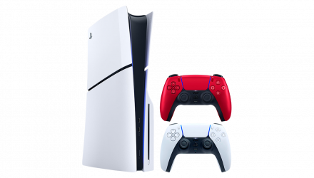 Набор Консоль Sony PlayStation 5 Slim Blu-ray 1TB White Новый + Геймпад Беспроводной DualSense Volcanic Red - Retromagaz, image 1