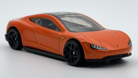 Машинка Базовая Hot Wheels Tesla Roadster Then and Now 1:64 HKJ47 Orange - Retromagaz, image 5