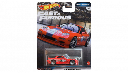 Машинка Premium Hot Wheels '95 Mazda RX-7 Fast & Furious 1:64 GJR76 Red - Retromagaz, image 1