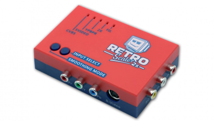 Адаптер Комбинированный RetroScaler N64 2X AV to HDMI Converter and Line-Doubler Red Blue Новый - Retromagaz, image 1