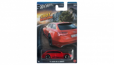 Тематическая Машинка Hot Wheels '17 Audi RS 6 Avant Hot Wagons 1:64 HWR56/HRR85 Red - Retromagaz, image 1