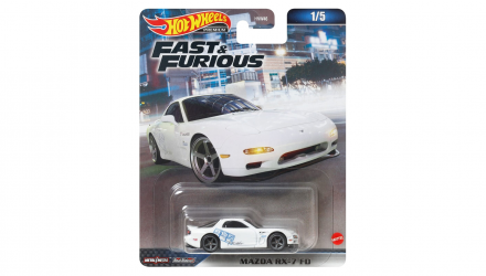 Машинка Premium Hot Wheels Mazda RX-7 FD Fast & Furious 1:64 HKD22 White - Retromagaz, image 1