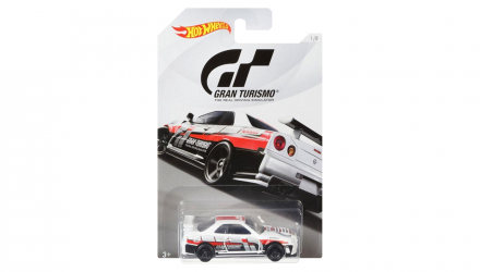 Тематическая Машинка Hot Wheels Nissan Skyline GT-R (R34) Gran Turismo 1:64 FKF27 White - Retromagaz, image 1