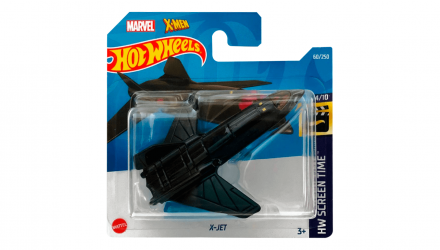 Машинка Базовая Hot Wheels Marvel X-Men X-Jet Screen Time 1:64 HCT54 Black - Retromagaz, image 1