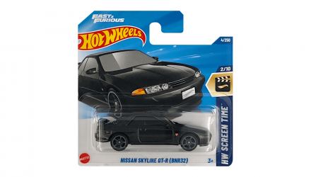 Машинка Базовая Hot Wheels Skyline GT-R (BNR32) Fast & Furious Screen Time 1:64 HYY72 Black - Retromagaz, image 1